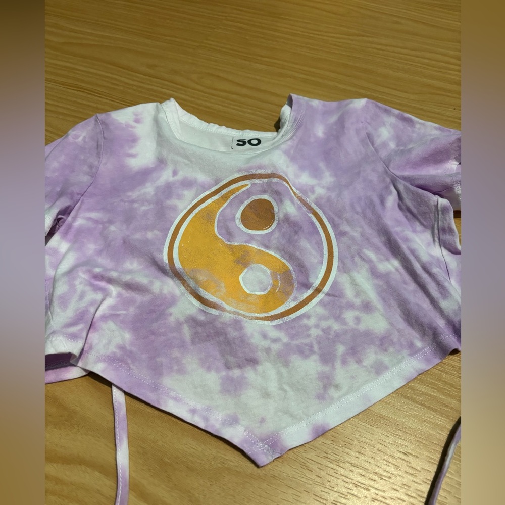 ying yang open-back tie-dye